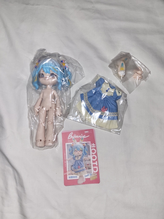 Other - Bonnie Blue-Haired Bunny Doll with Blue Dress Outfit - Kids Toys